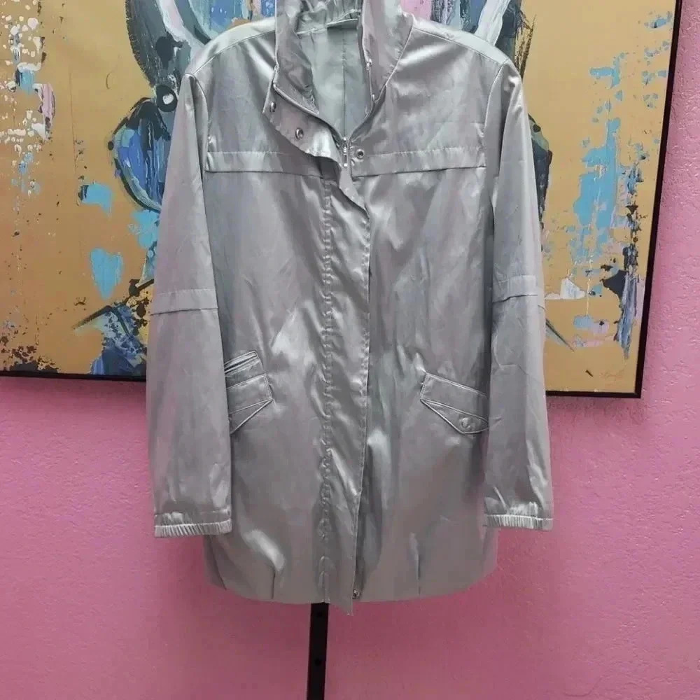 Chico's Znergy Powder Blue Lightweight Coat